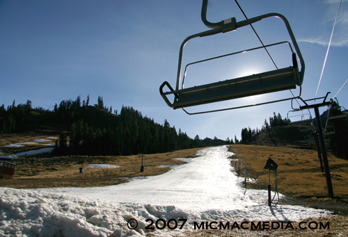 Snowmaking empty chair logo Squaw